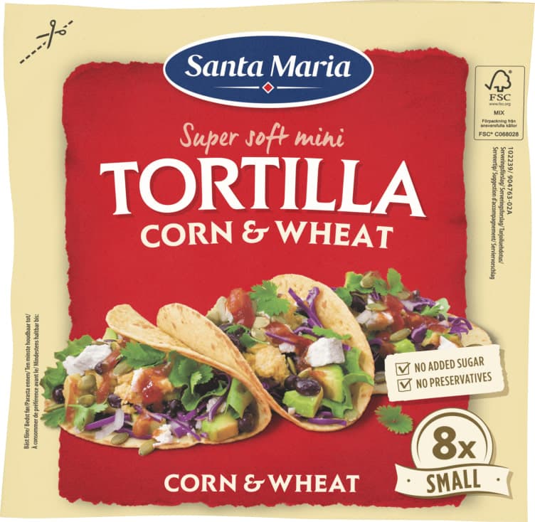 Tortilla Corn/Weat 200g St.Maria 8 stk