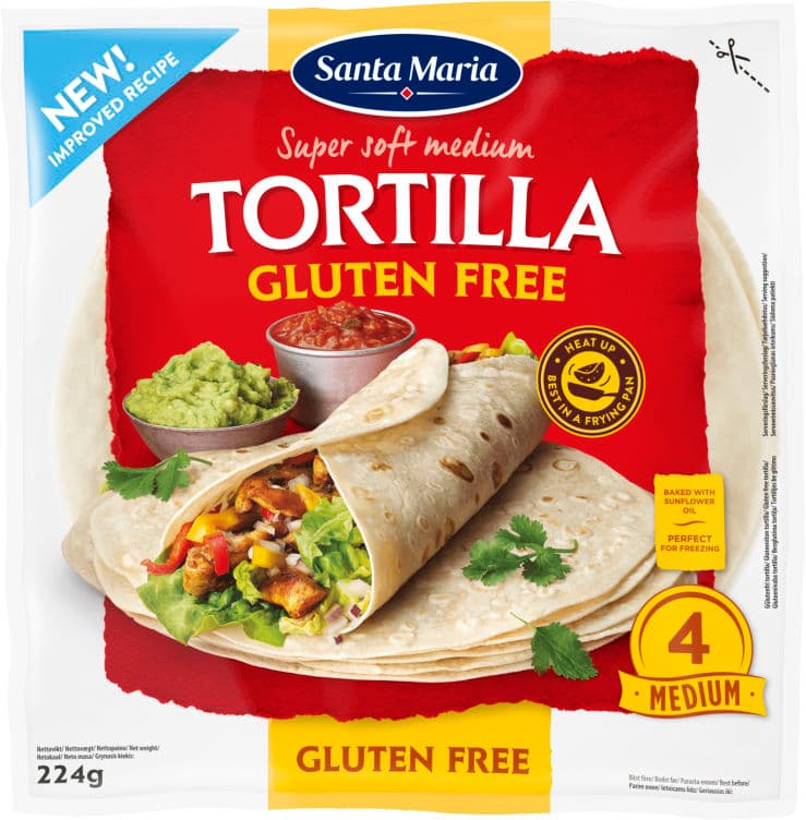 Tortilla glutenfri 224g St.Maria 4 stk