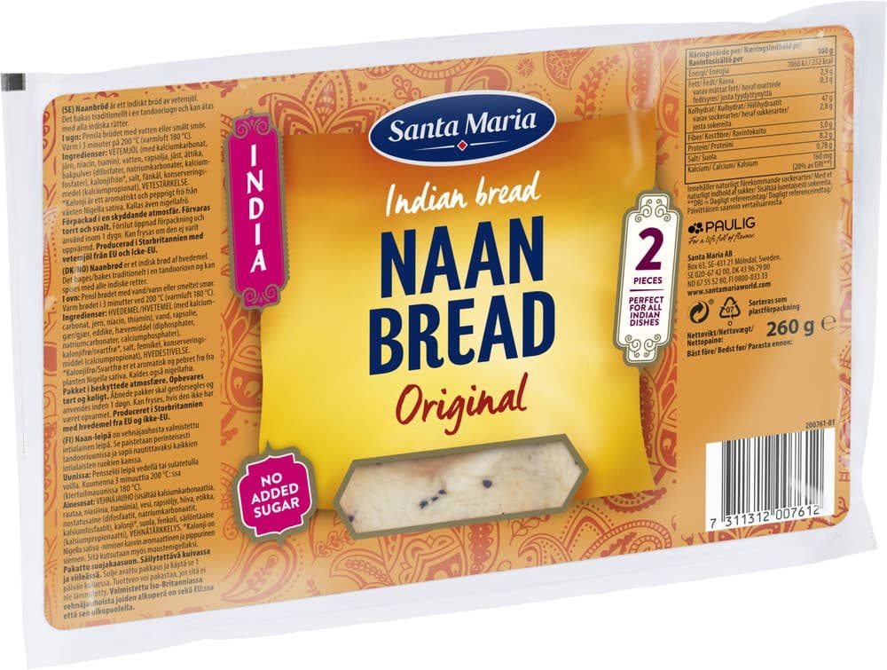 Naan Bread Original 260 g