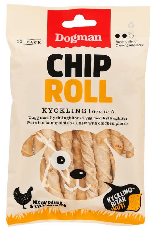 Chicken Chip Rolls 10stk Dogman 80 g