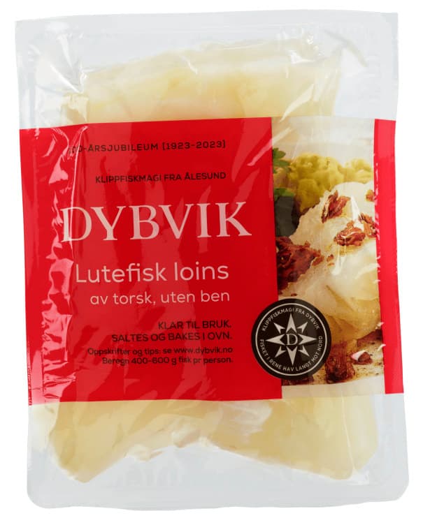 Lutefisk Loins u/Skinn&Ben Ca450g Dybvik