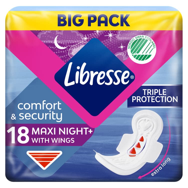 Libresse Goodnight Maxi Wing Bind 18stk