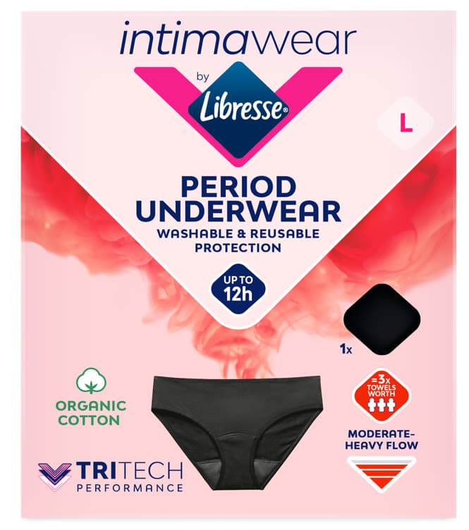 Libresse Menstruse Hipster Svart L 1stk