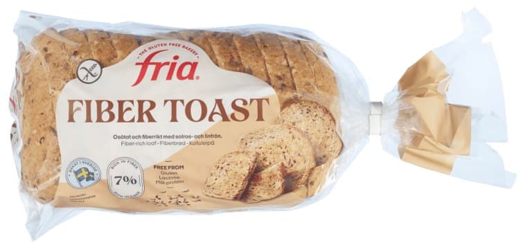 Fiber Toast Brød Skåret glutenfri 500g Fria