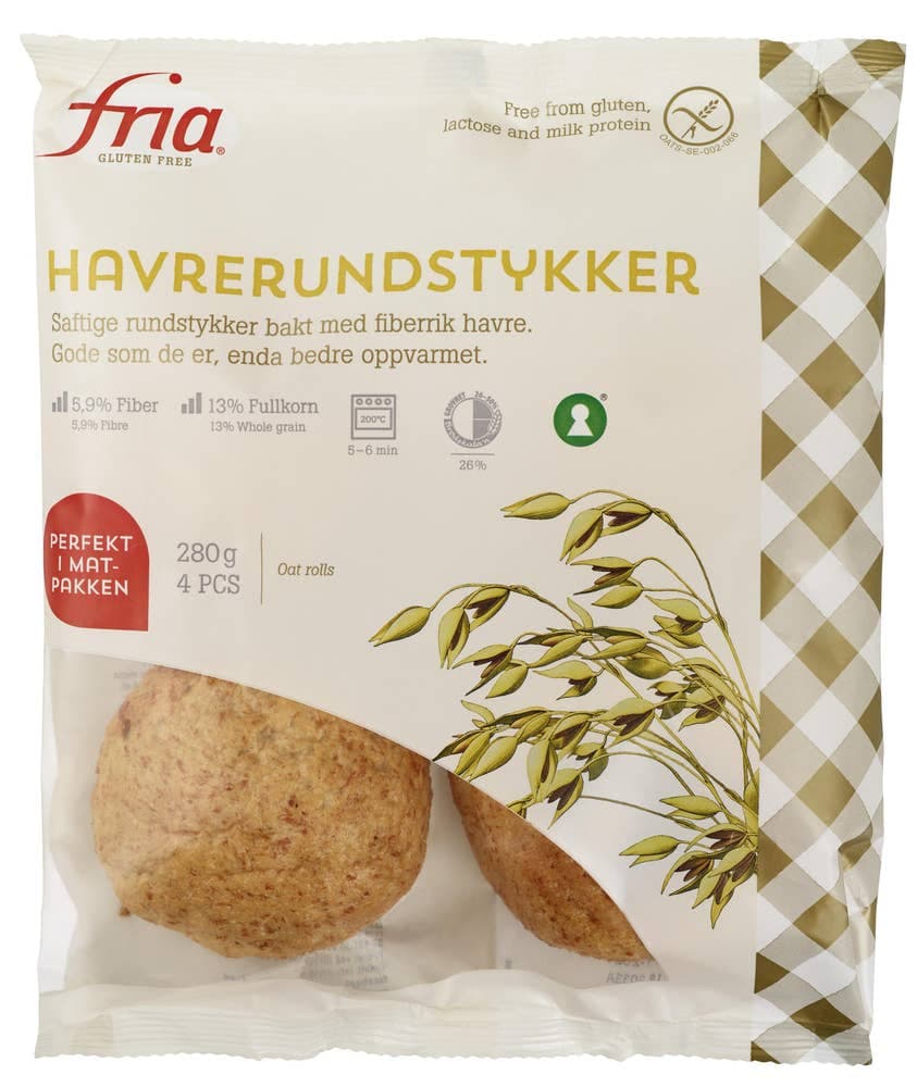 Havrerundstykker Glutenfri, 280 g