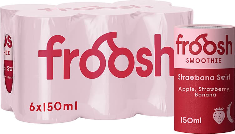 Froosh Shorty Jordbær&Banan 150mlx6 boks 900 ml