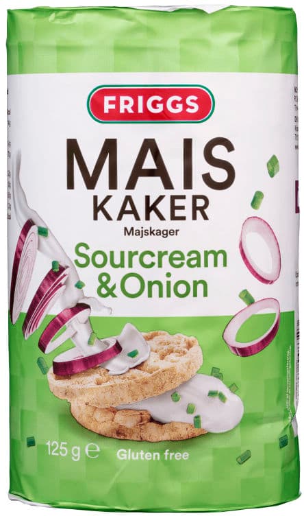 Maiskaker Sourcream&Onion 125g Friggs