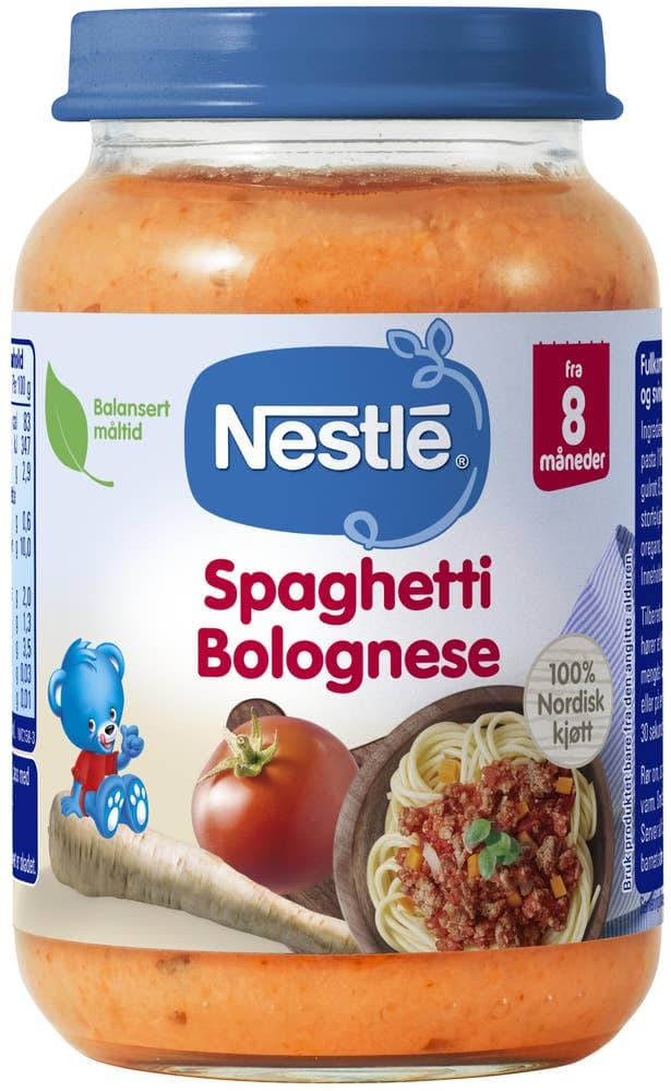 Spagetti Bolognese Fra 8 mnd, 190 g