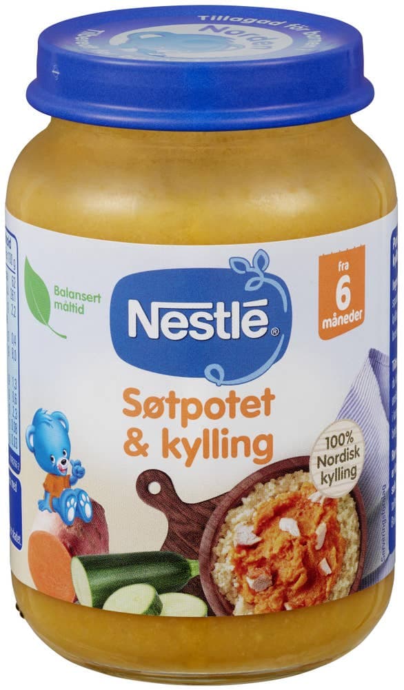 Søtpotet & kylling Fra 6 mnd, 190 g