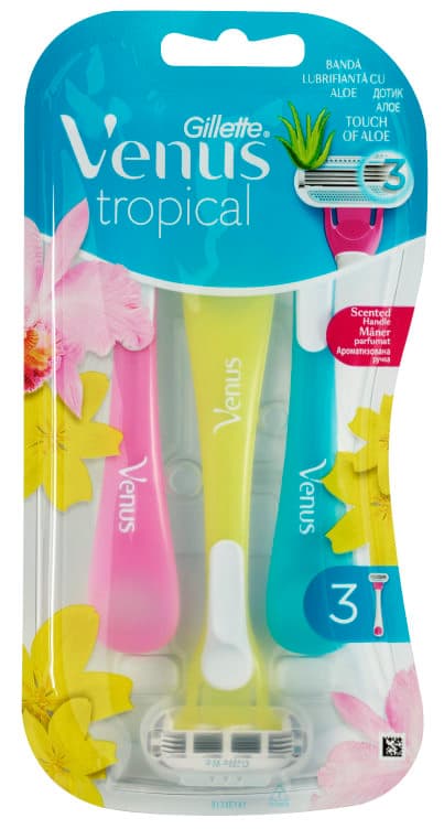 Venus Høvel Tropical Engangs 3stk Gillette