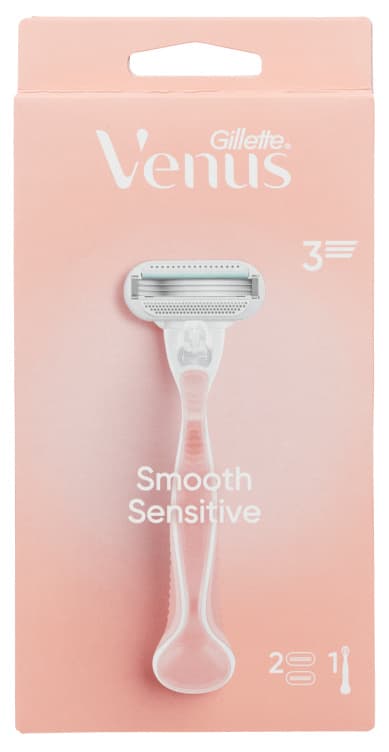 Venus Barberhøvel Smooth Sensitive 2up Gillette