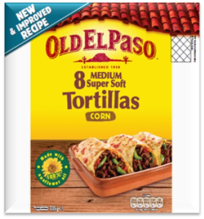Tortillas Corn Super Soft 8stk 335g Old El Paso