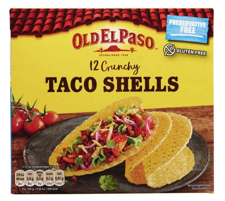 Taco Shells 12stk 156g Old El Paso