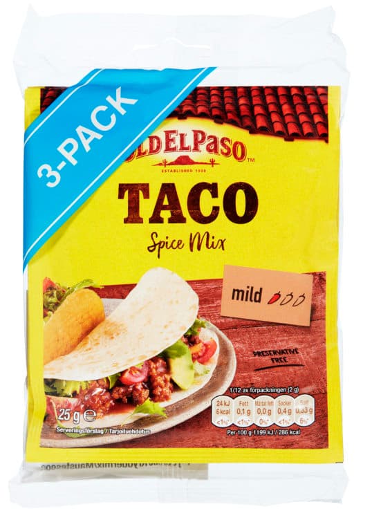 Taco Spice Mix 3x25g Old El Paso 75 g