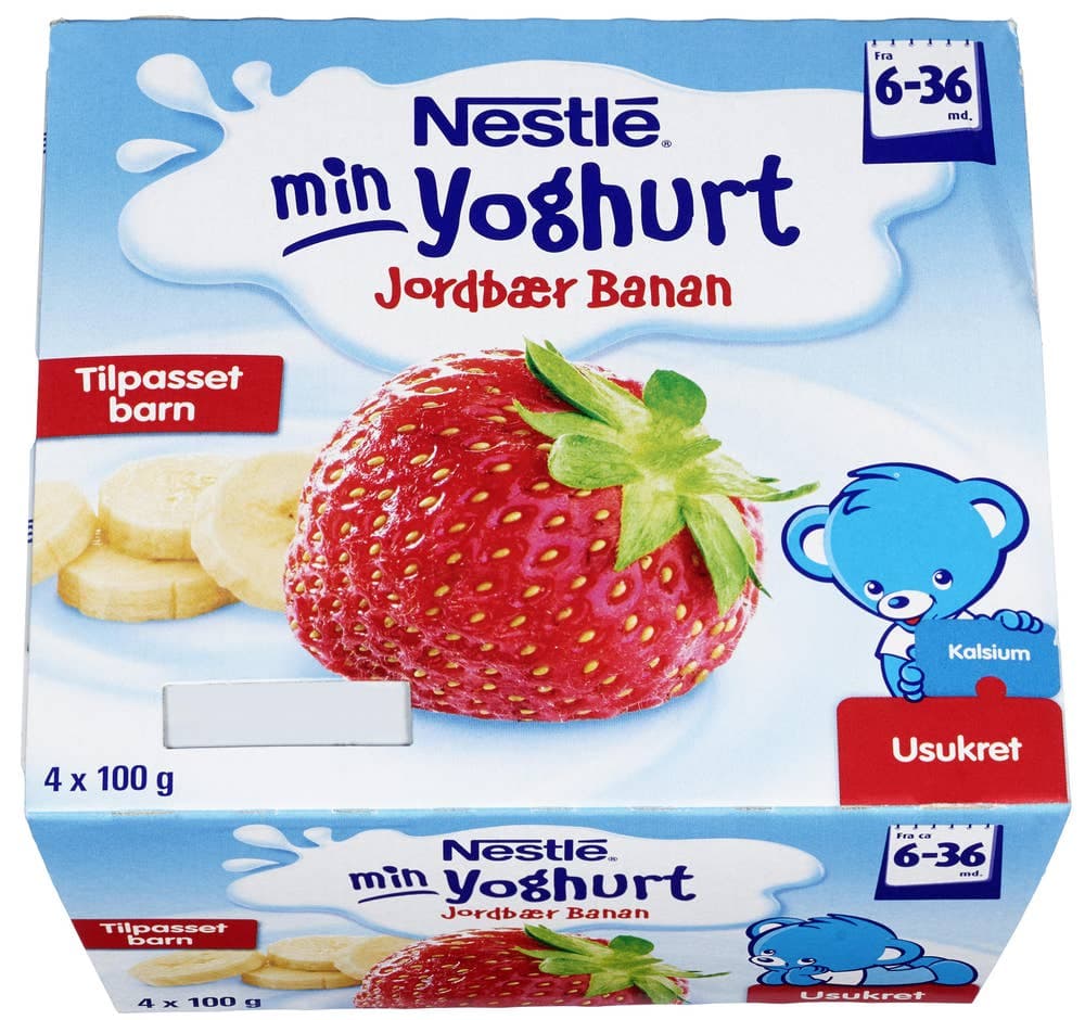 Min yoghurt banan og jordbær Fra 6 mnd, 400 g