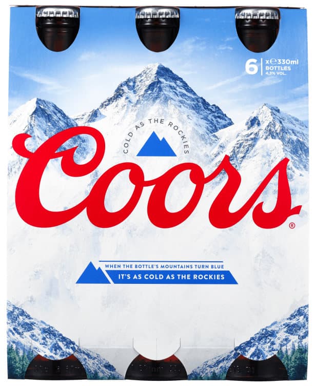 Coors 0,33lx6 flaske
