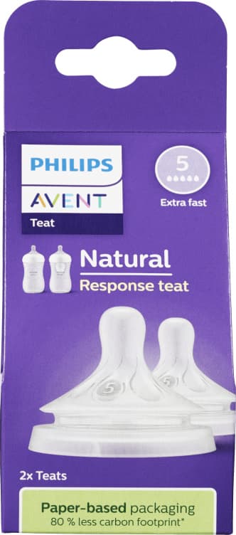 Flaskesmokk Natural Response 6mnd+ 2stk Avent