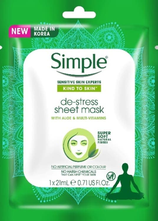 Simple Sheet Mask De-Stress 21ml 1stk