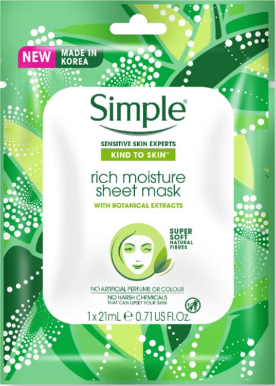 Simple Sheet Mask Rich Moisture 21ml 1stk