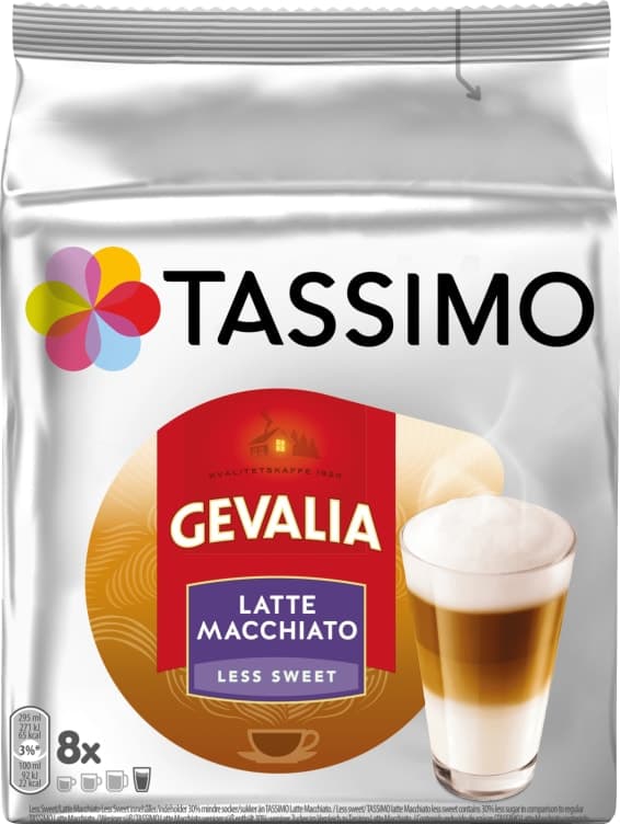 Tassimo Gevalia Latte Mac.Less Sweet 8kapsler 8 stk