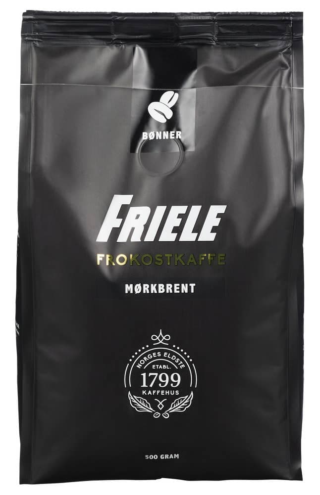 Frokostkaffe Hele bønner, mørkbrent, 500 g