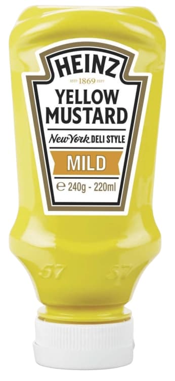Sennep Mild Yellow Mustard 220ml Heinz