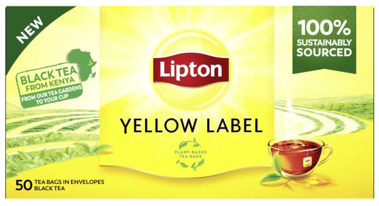 Yellow Label Tea 50pos Lipton 50 stk