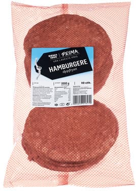 Hamburger Rå Frys 1kg Prima
