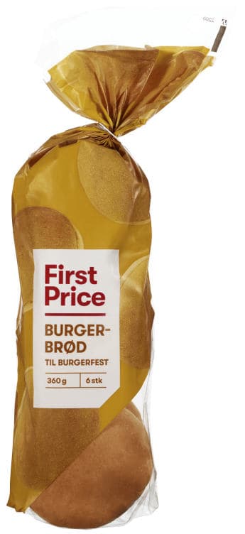 Burgerbrød 6stk 360g First Price