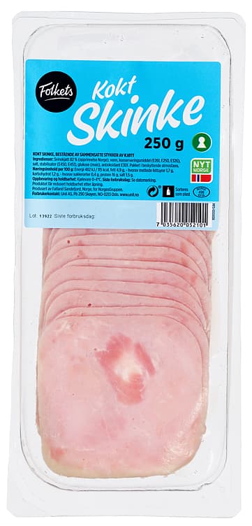 Skinke Kokt 250g Folkets