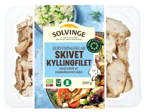 Skivet Kyllingfilet Middelhavskrydder 200g Solvinge