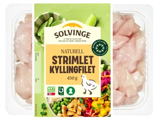 Strimlet Kyllingfilet 450g Solvinge
