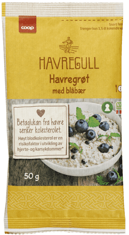 Havregull Grøt med Blåbær 50g Coop