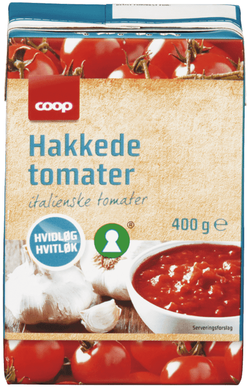 Coop Hakkede Tomater Hvitløk 390g