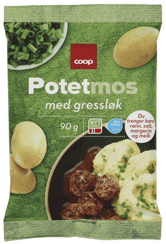 Potetmos med Gressløk 90g Coop