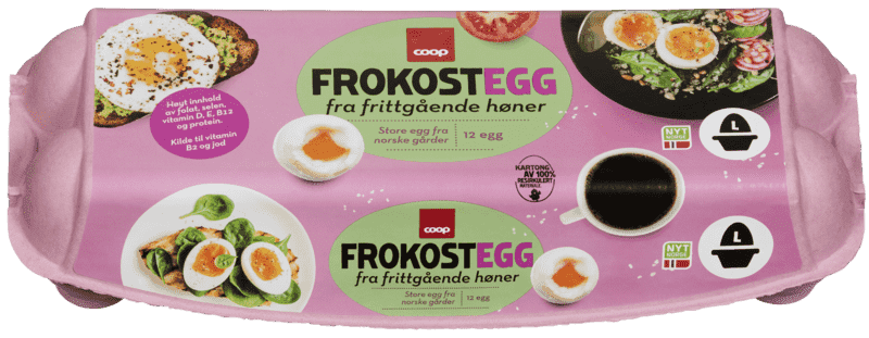 Coop Frokostegg fra Frittgående Høner L 12pk 12 stk