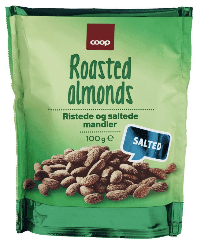 Mandler Ristet og Saltet 100g Coop