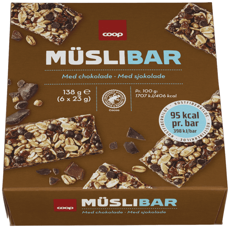 Coop Müslibar Sjokolade 6pk 138g