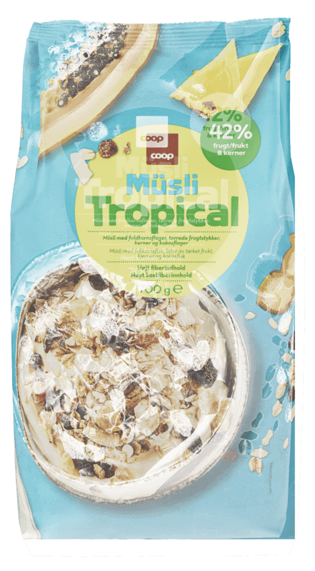 Tropical Fruit Musli 700g Coop