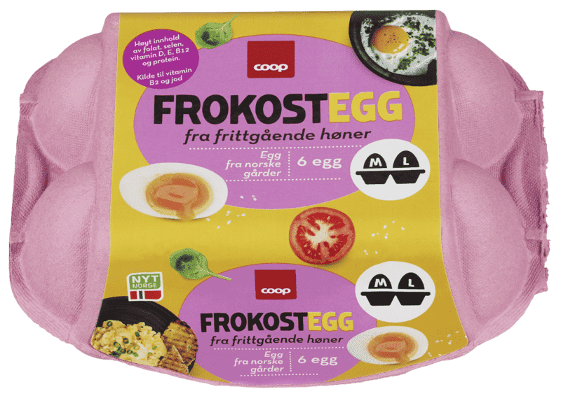 Coop Frokostegg Frittgående M/L 6pk 6 stk