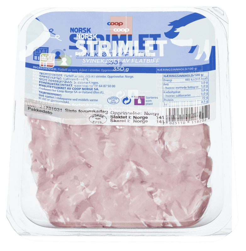 Strimlet Svinekjøtt 350g Coop