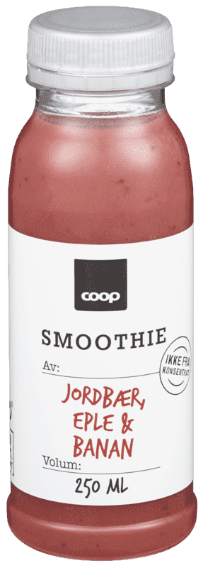 Coop Smoothie Jordbær,Eple & Banan 250ml