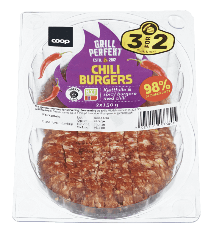 Coop Chili Burger 300g