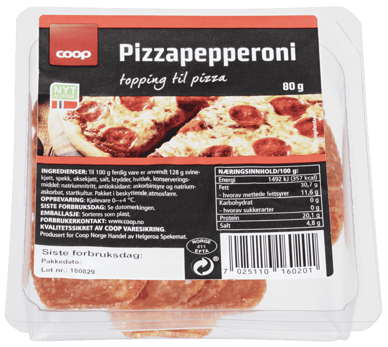 Pizzapepperonitopping 80g Coop