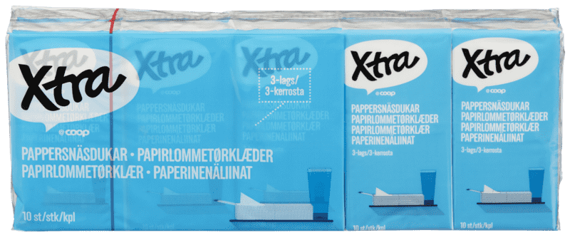 X-tra Lommetørklær 10pk 10 stk