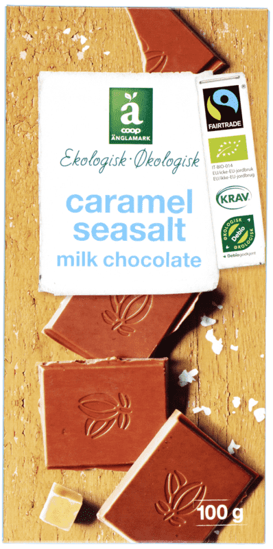 Änglamark Karamell/Havsalt Sjokolade 100g