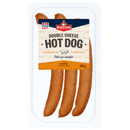 Double Cheese Hot Dog 240g Nordfjord