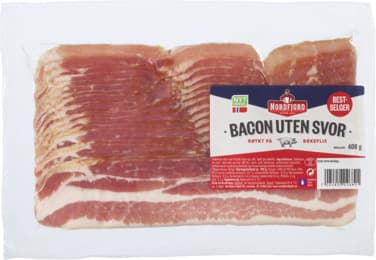 Bacon Skivet uten Svor 400g Nordfjord