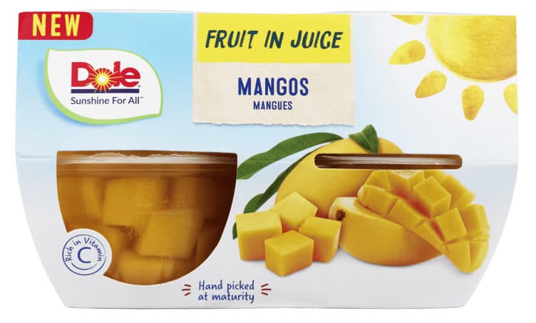 Mango Snack Cup 4x113g Dole