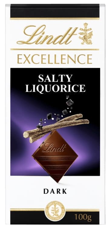 Lindt Excellence Dark Salty Liquorice 100g